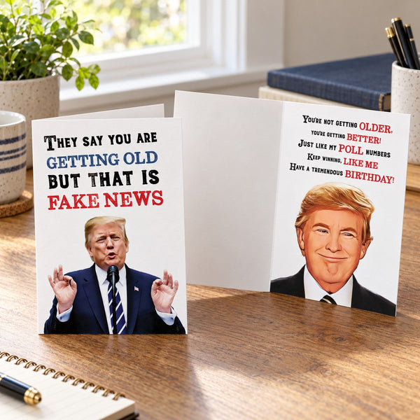 Trump Happy Birthday Card - FAKE NEWS