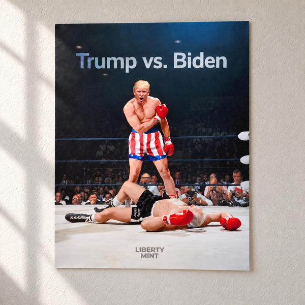 Trump vs. Biden Poster - Boxing Parody