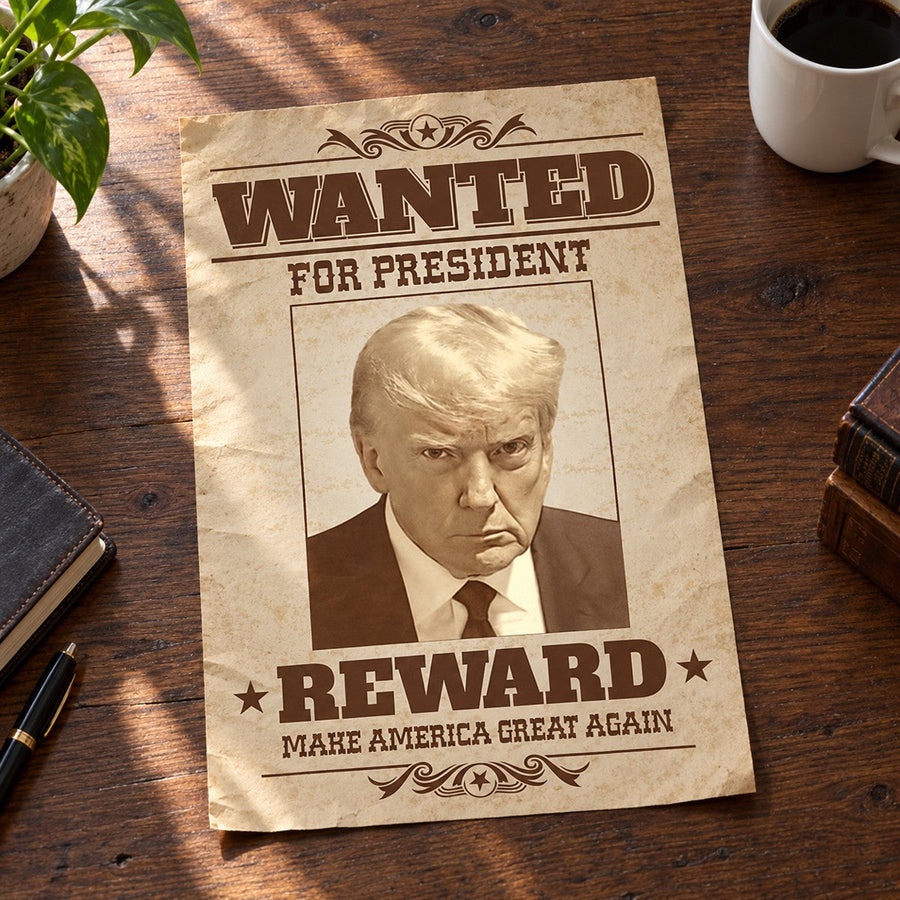 Trump Mug Shot "Wanted for President" Poster - Pack of 3