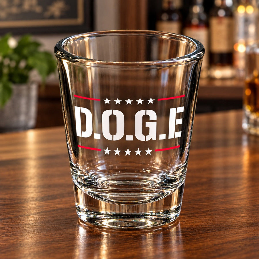 D.O.G.E. Shot Glass - Department of Government Efficiency