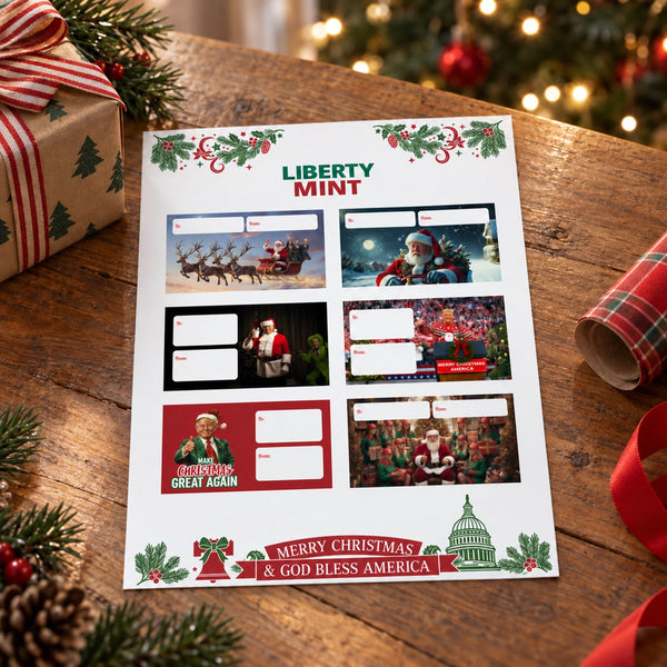 Trump Christmas Labels