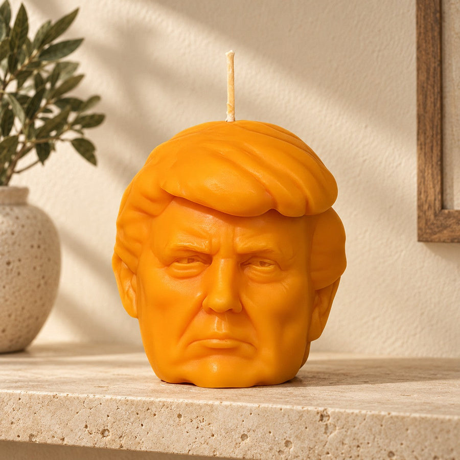 Trump Head Candle